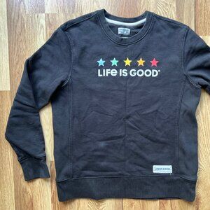 Life is Good Cotton Crew Sweatshirt